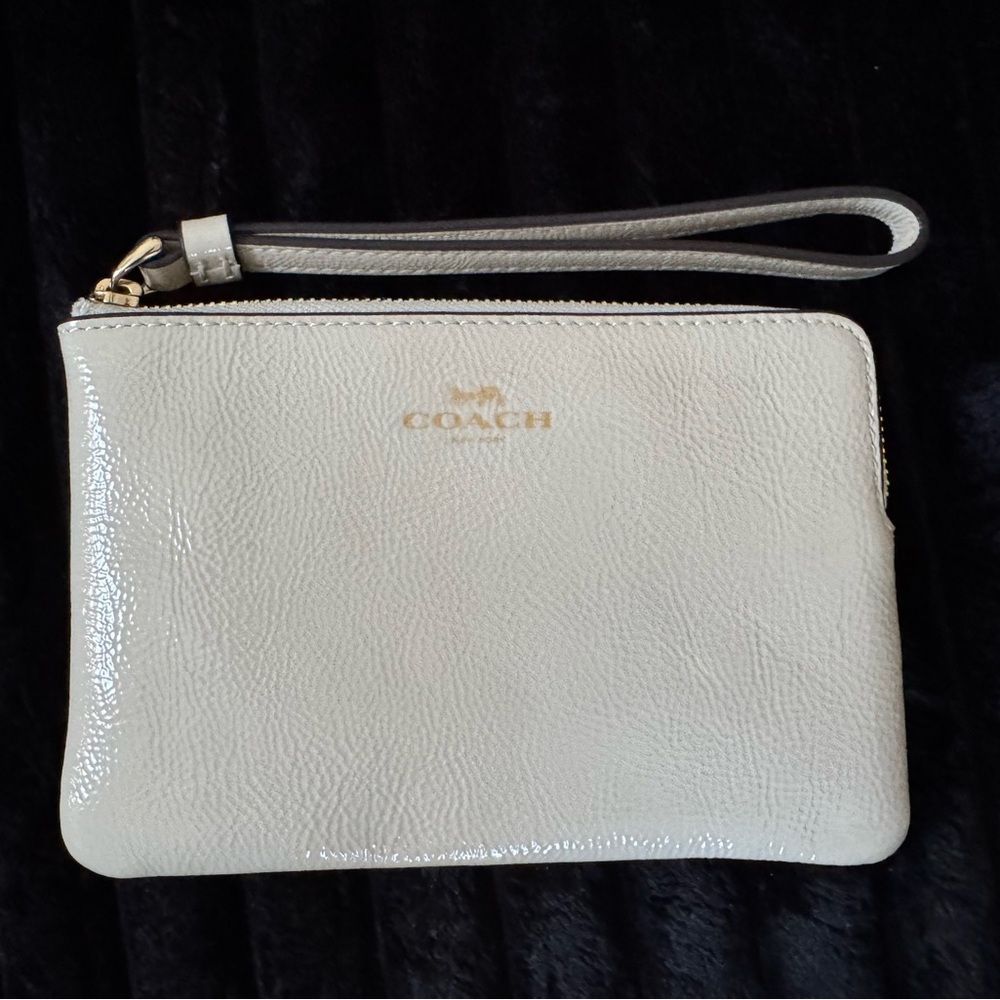 Coach Ivory Wristlet Clutch